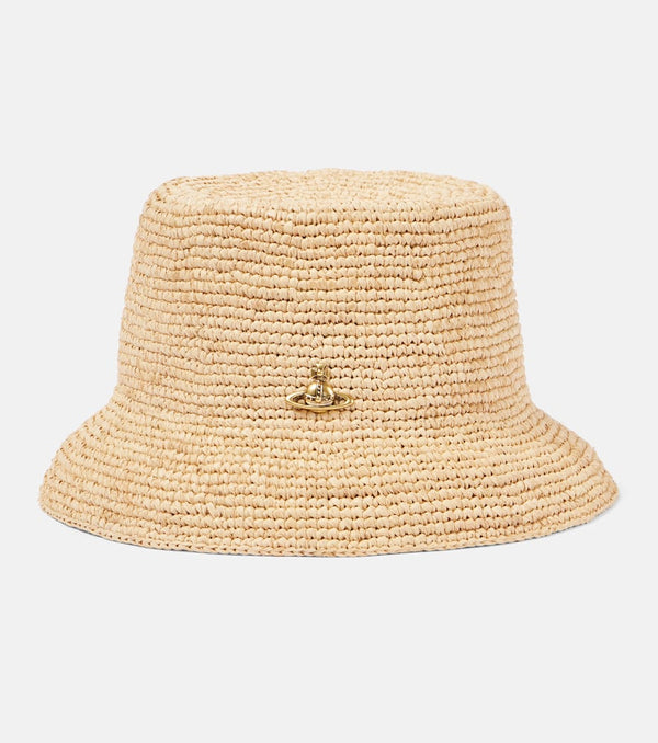 Vivienne Westwood Orb raffia bucket hat