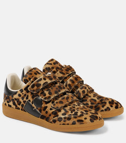 Isabel Marant Beth leopard-print calf hair sneakers