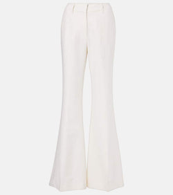 Gabriela Hearst Rhein high-rise linen and wool-blend flared pants