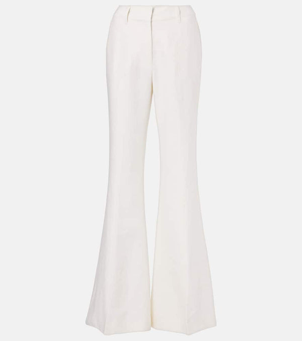 Gabriela Hearst Rhein high-rise linen and wool-blend flared pants