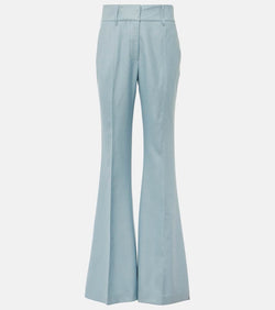 Gabriela Hearst Rhein high-rise silk and wool flared pants