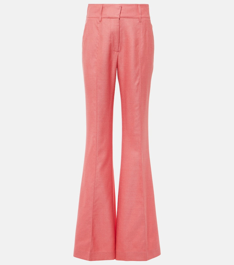 Gabriela Hearst Rhein high-rise silk and wool flared pants