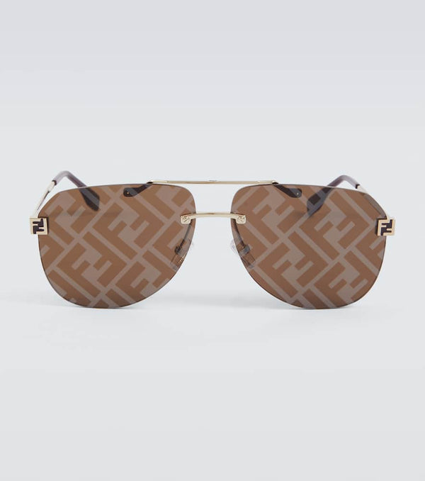 Fendi Fendi Sky logo aviator sunglasses