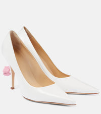 Magda Butrym Floral-applique leather pumps