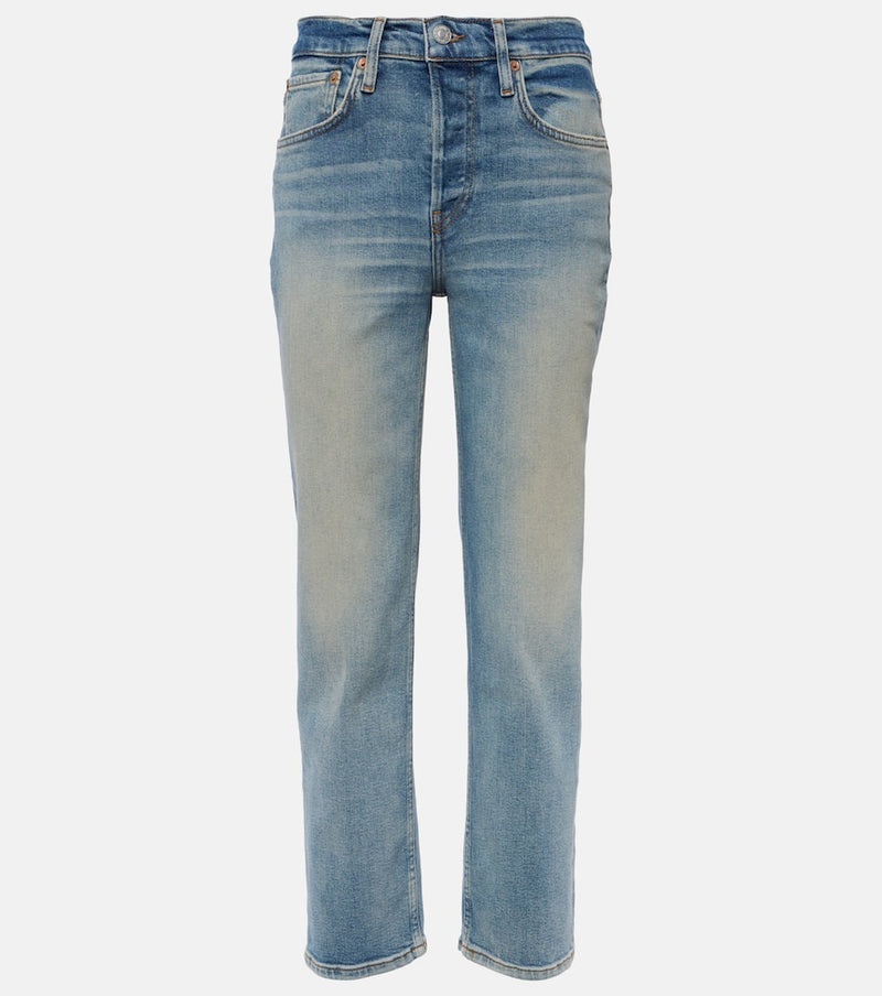 Re/Done Mid Rise Stove Pipe straight jeans