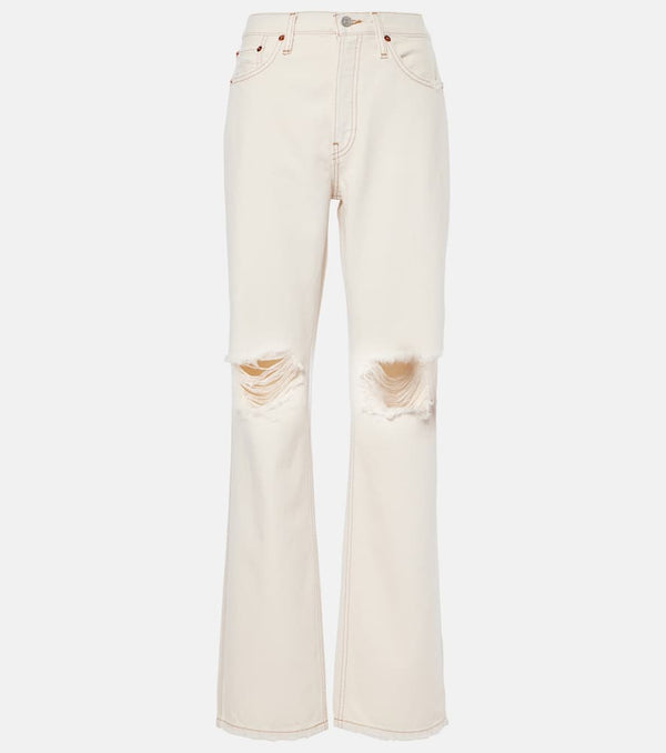 Re/Done Relaxed Long distressed high-rise jeans