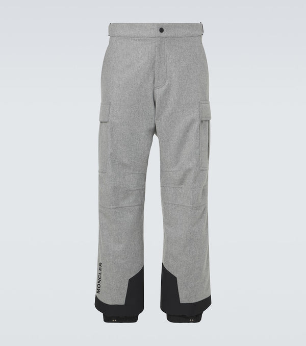 Moncler Grenoble Technical wool flannel ski pants