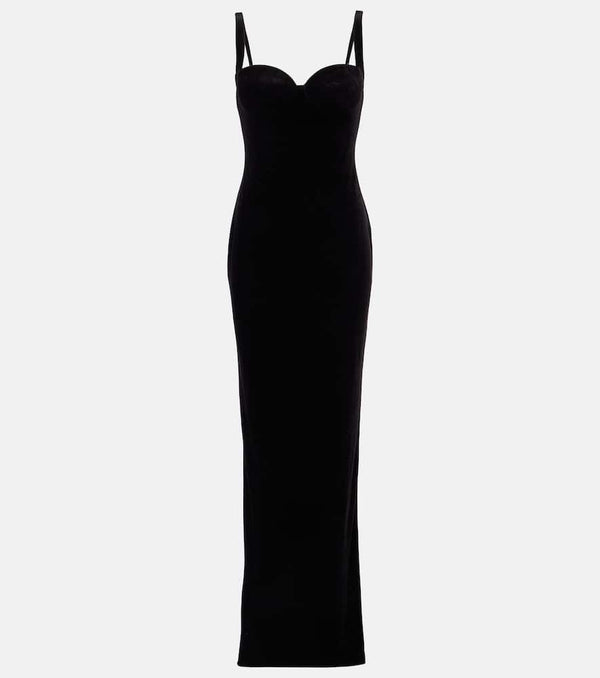 Balenciaga Velvet jersey bustier gown