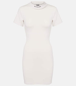 Balenciaga Cotton-blend jersey minidress