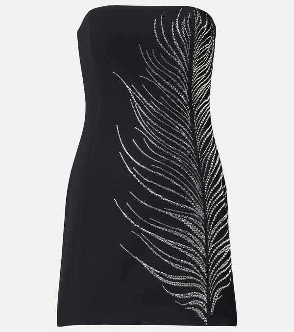 David Koma Crystal-embellished cady minidress