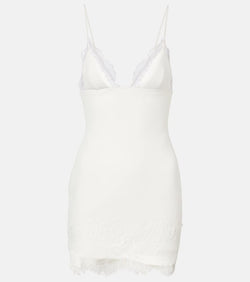 David Koma Bridal lace-trimmed minidress