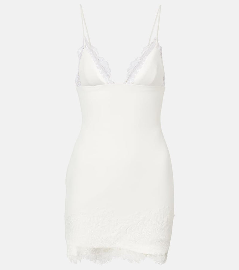 David Koma Bridal lace-trimmed minidress