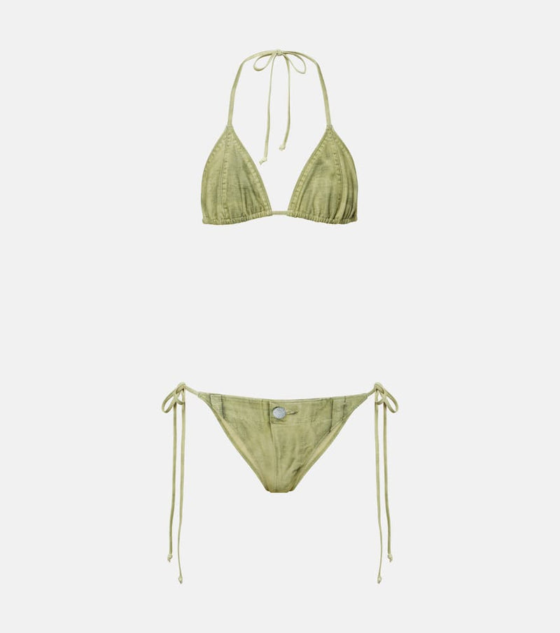 Acne Studios Trompe-l'ail printed bikini