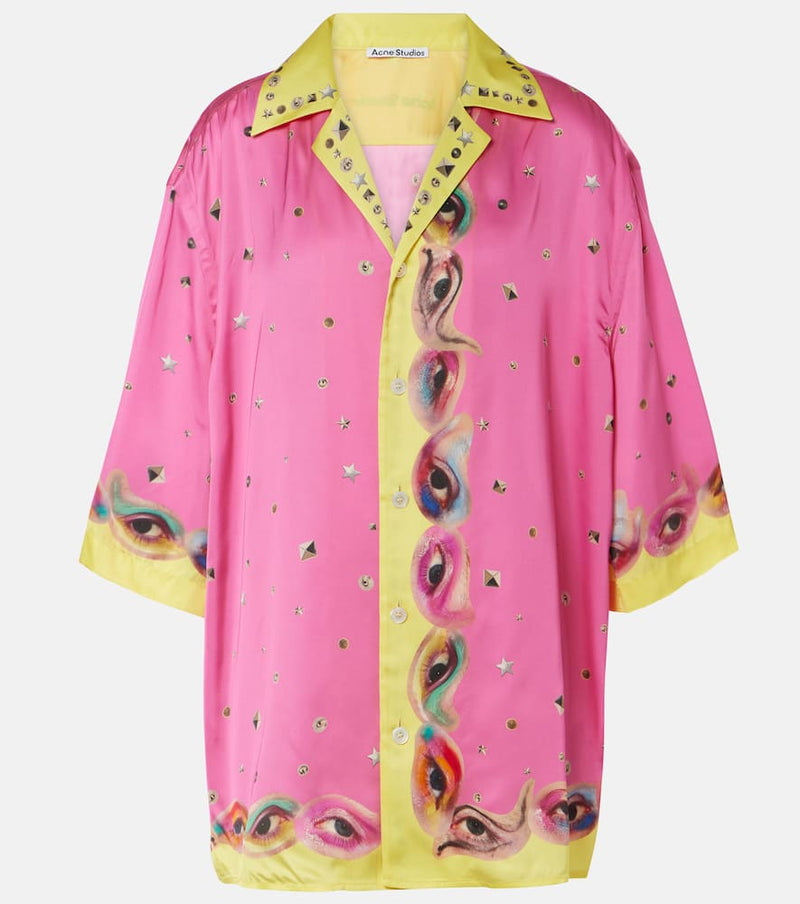 Acne Studios Printed logo bowling shirt