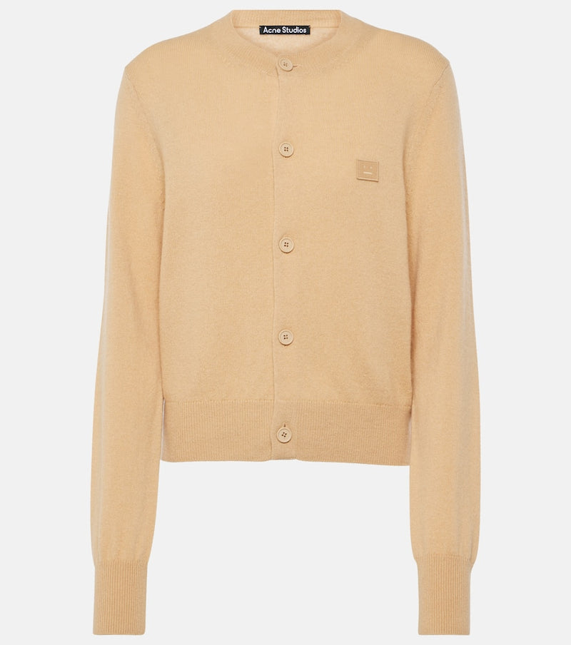 Acne Studios Face crewneck wool cardigan