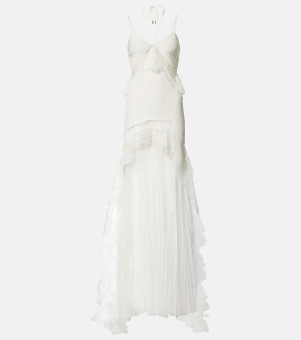 David Koma Bridal lace-trimmed taffeta and tulle gown