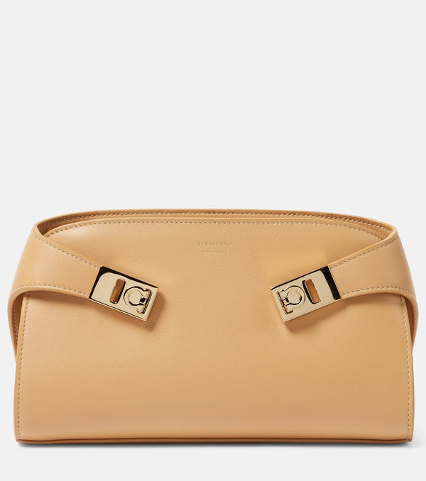 Ferragamo Hug leather clutch