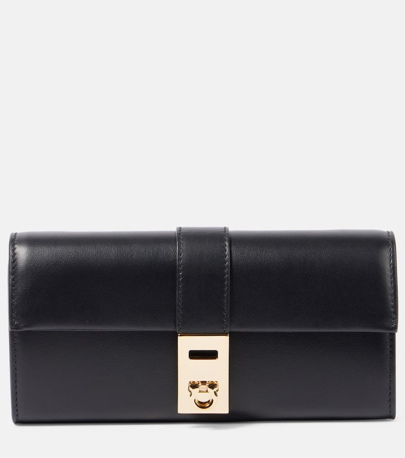 Ferragamo Hug leather wallet on chain