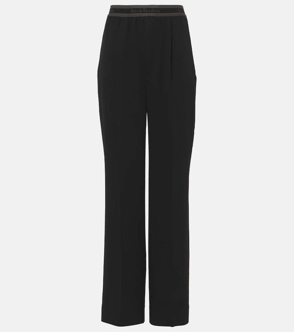 Acne Studios Logo mid-rise wide-leg pants