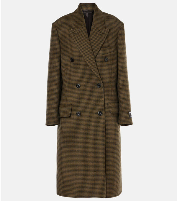 Acne Studios Checked double-breasted wool-blend coat