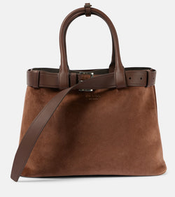 Prada Buckle Large suede tote bag