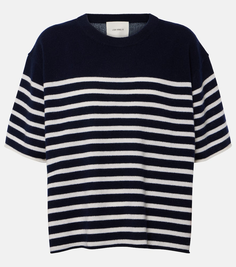 Lisa Yang Cila striped cashmere T-shirt