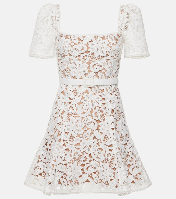 Self-Portrait Floral lace minidress