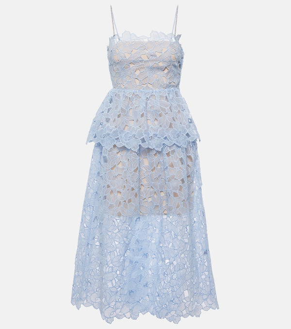 Self-Portrait Organza lace midi dress