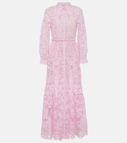 Self-Portrait Cotton lace shirt dress