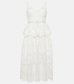 Self-Portrait Cotton lace midi dress