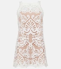 Self-Portrait Guipure lace minidress