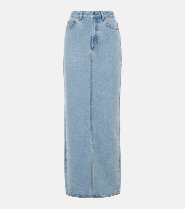 Self-Portrait Denim maxi skirt