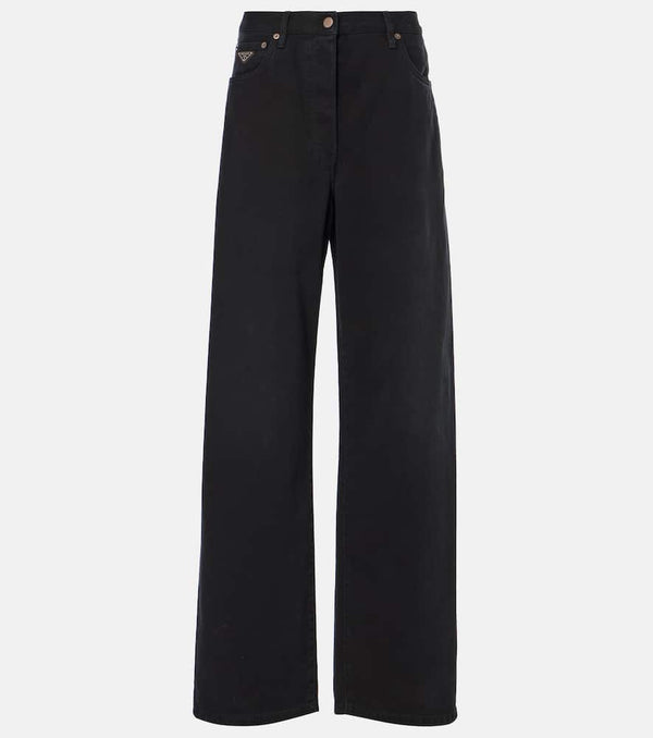 Prada High-rise wide-leg jeans