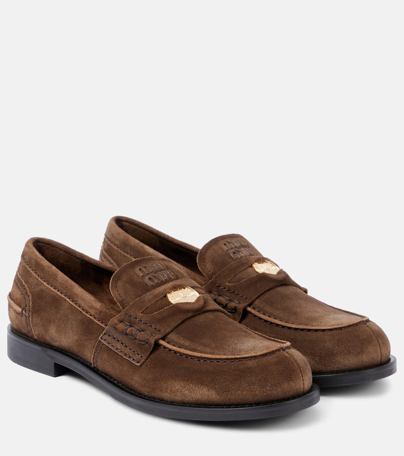 Miu Miu Suede penny loafers