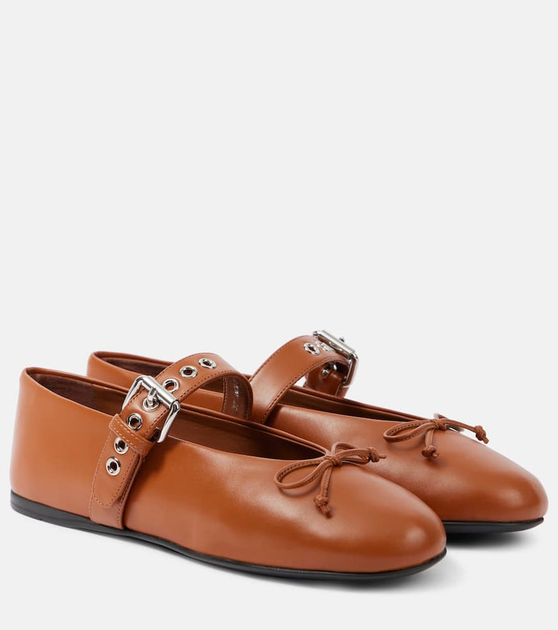 Miu Miu Leather ballet flats