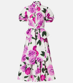 Erdem Floral cotton midi shirt dress