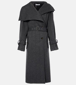 Acne Studios Herringbone belted wool-blend coat