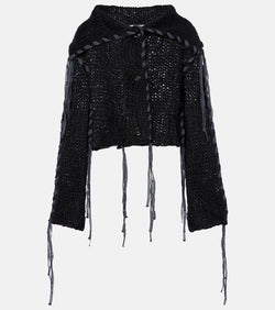 Acne Studios Cropped open knit cardigan