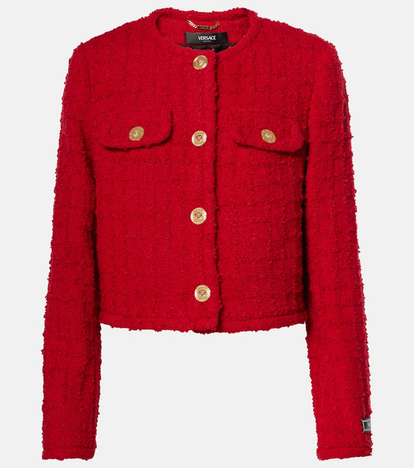 Versace Cropped tweed jacket