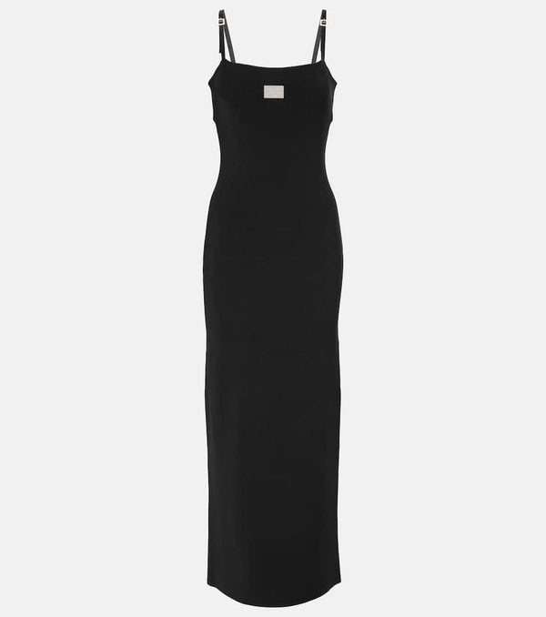 Acne Studios Kylie leather-trimmed maxi dress