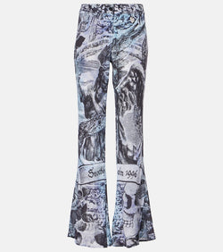 Acne Studios Printed mid-rise flared pants