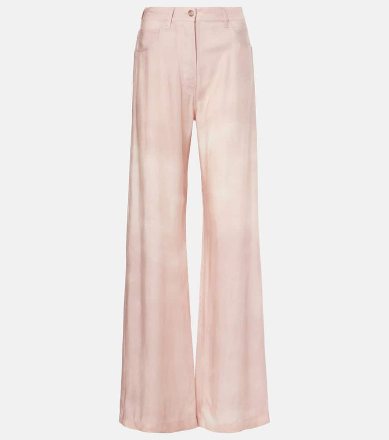 Acne Studios Printed twill wide-leg pants