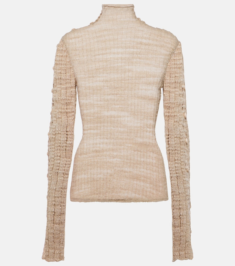 Acne Studios Kemen ribbed-knit linen-blend top