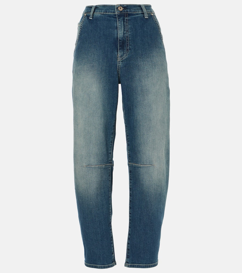 AG Jeans High-rise barrel-leg jeans