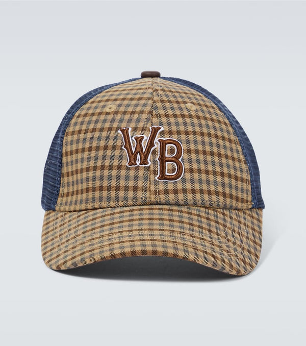 Wales Bonner Original monogram checked baseball cap