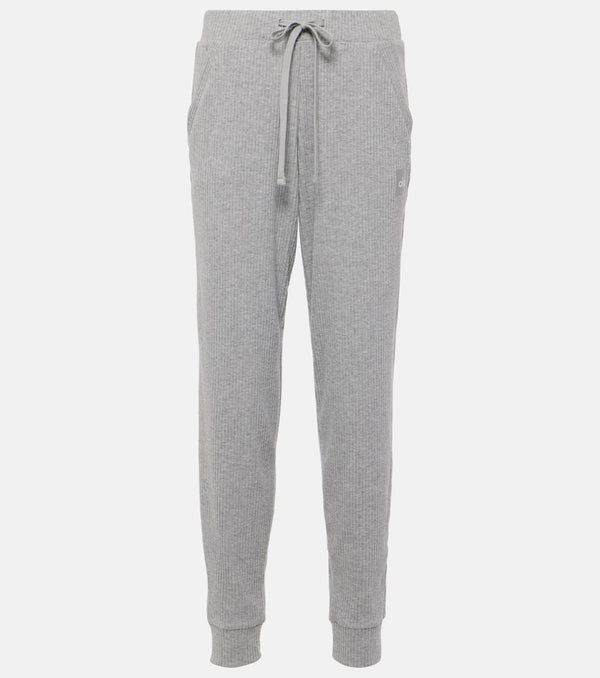 Alo Yoga Muse ribbed-knit jersey sweatpants