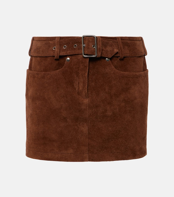 Tom Ford Belted suede miniskirt