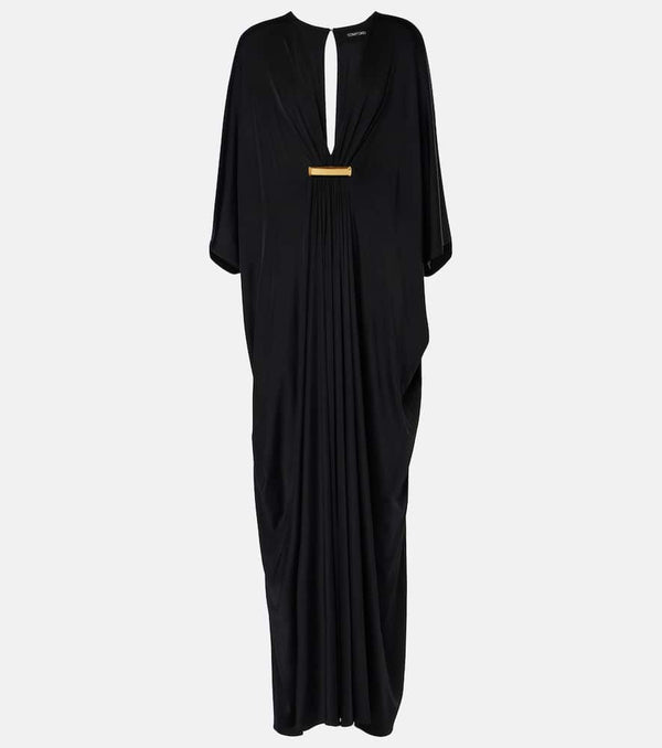 Tom Ford Gathered satin jersey kaftan