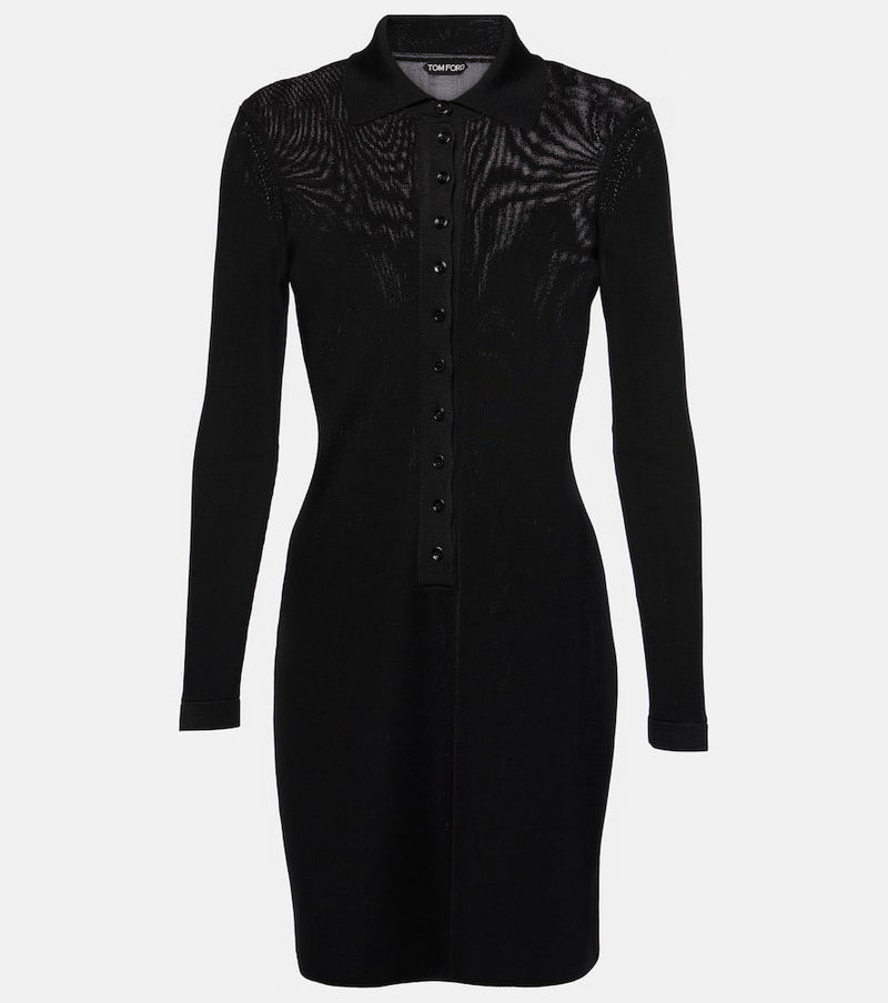 Tom Ford Ribbed-knit polo dress