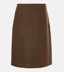 Loro Piana Halle wool and cashmere midi skirt